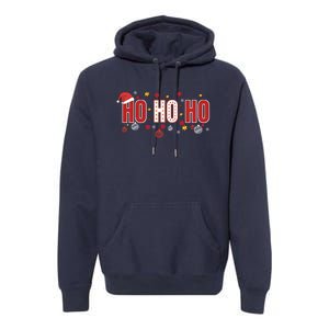 SantaS Big Ho Ho Ho And His Hat Christmas Premium Hoodie