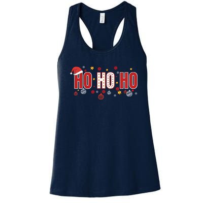 SantaS Big Ho Ho Ho And His Hat Christmas Women's Racerback Tank