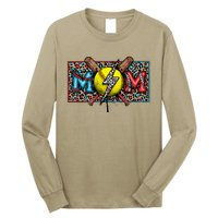 Softball Ball Happy Grandma Mother's Day Long Sleeve Shirt