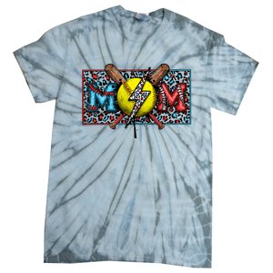 Softball Ball Happy Grandma Mother's Day Tie-Dye T-Shirt