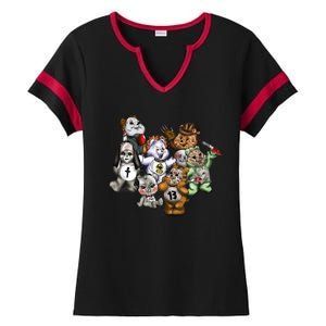 Scare Bears Halloween Creepy Ladies Halftime Notch Neck Tee