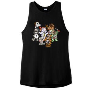 Scare Bears Halloween Creepy Ladies PosiCharge Tri-Blend Wicking Tank