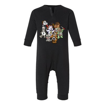 Scare Bears Halloween Creepy Infant Fleece One Piece