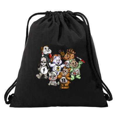 Scare Bears Halloween Creepy Drawstring Bag