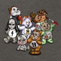 Scare Bears Halloween Creepy Cotton Canvas Backpack