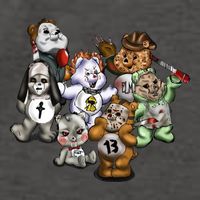 Scare Bears Halloween Creepy Vector Backpack