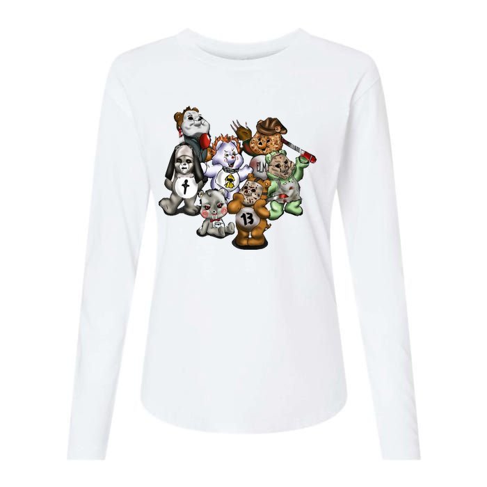 Scare Bears Halloween Creepy Womens Cotton Relaxed Long Sleeve T-Shirt