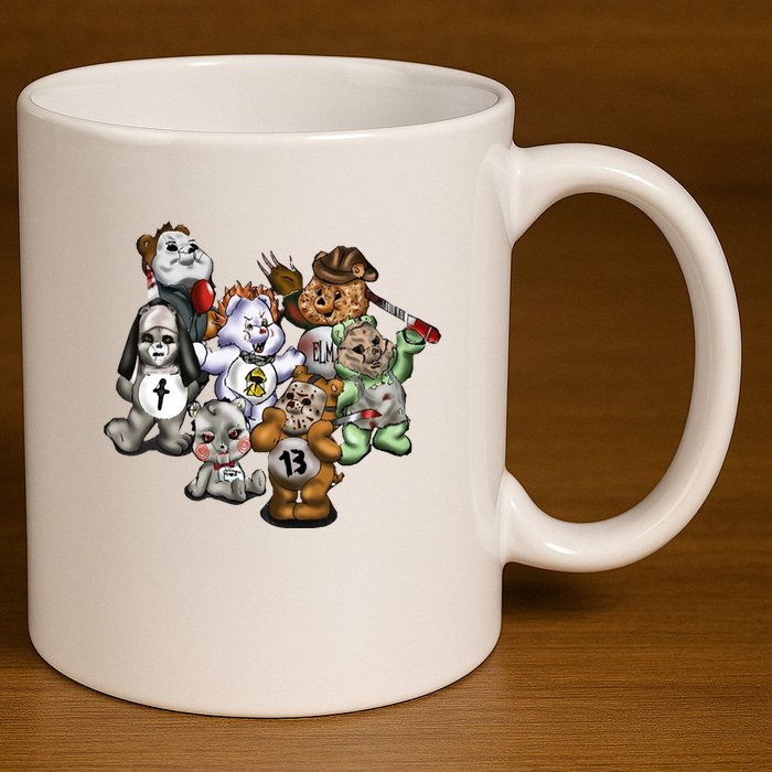 Scare Bears Halloween Creepy 11oz C Handle Ceramic Mug
