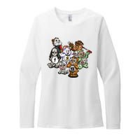 Scare Bears Halloween Creepy Womens CVC Long Sleeve Shirt