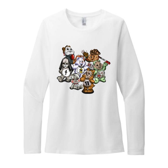 Scare Bears Halloween Creepy Womens CVC Long Sleeve Shirt