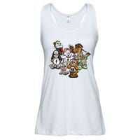 Scare Bears Halloween Creepy Ladies Essential Flowy Tank