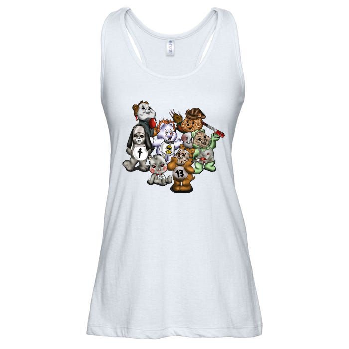 Scare Bears Halloween Creepy Ladies Essential Flowy Tank