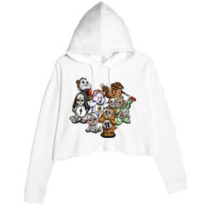 Scare Bears Halloween Creepy Crop Fleece Hoodie