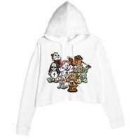 Scare Bears Halloween Creepy Crop Fleece Hoodie