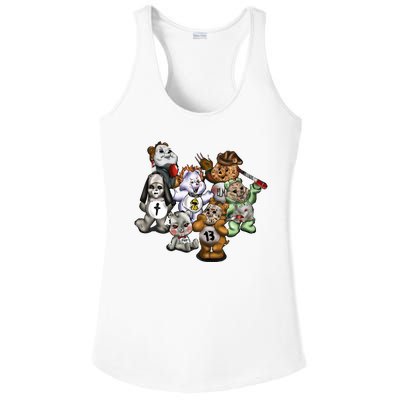 Scare Bears Halloween Creepy Ladies PosiCharge Competitor Racerback Tank