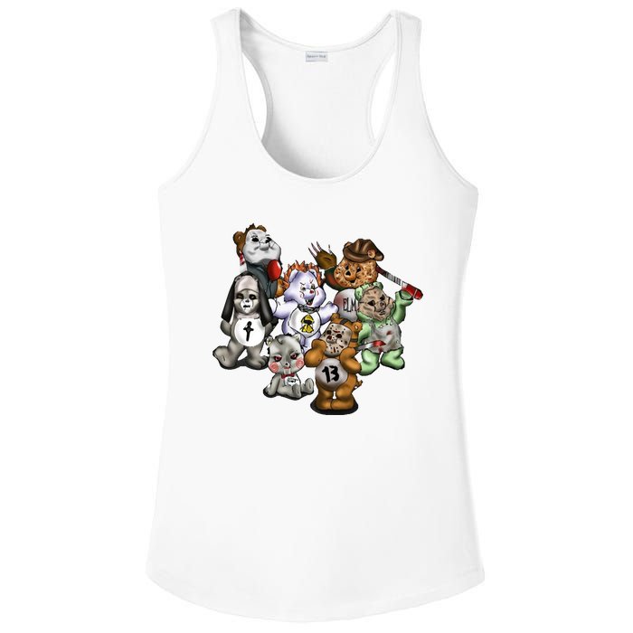 Scare Bears Halloween Creepy Ladies PosiCharge Competitor Racerback Tank