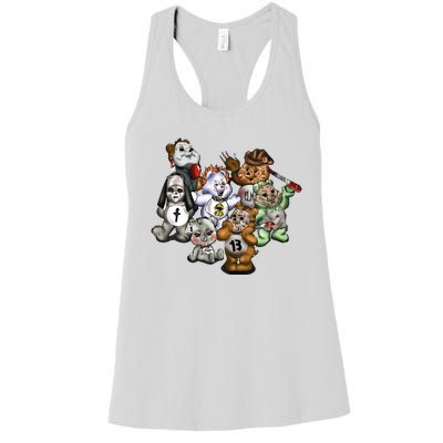 Scare Bears Halloween Creepy Women's Racerback Tank