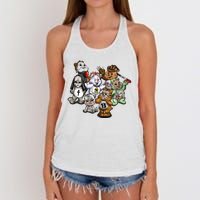 Scare Bears Halloween Creepy Women's Knotted Racerback Tank