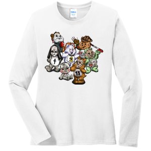 Scare Bears Halloween Creepy Ladies Long Sleeve Shirt