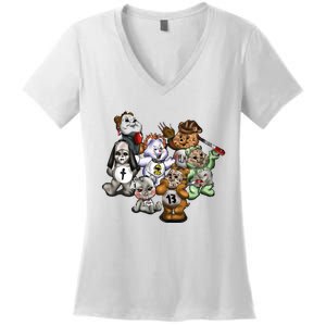 Scare Bears Halloween Creepy Women's V-Neck T-Shirt