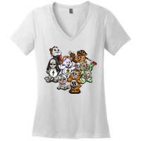 Scare Bears Halloween Creepy Women's V-Neck T-Shirt