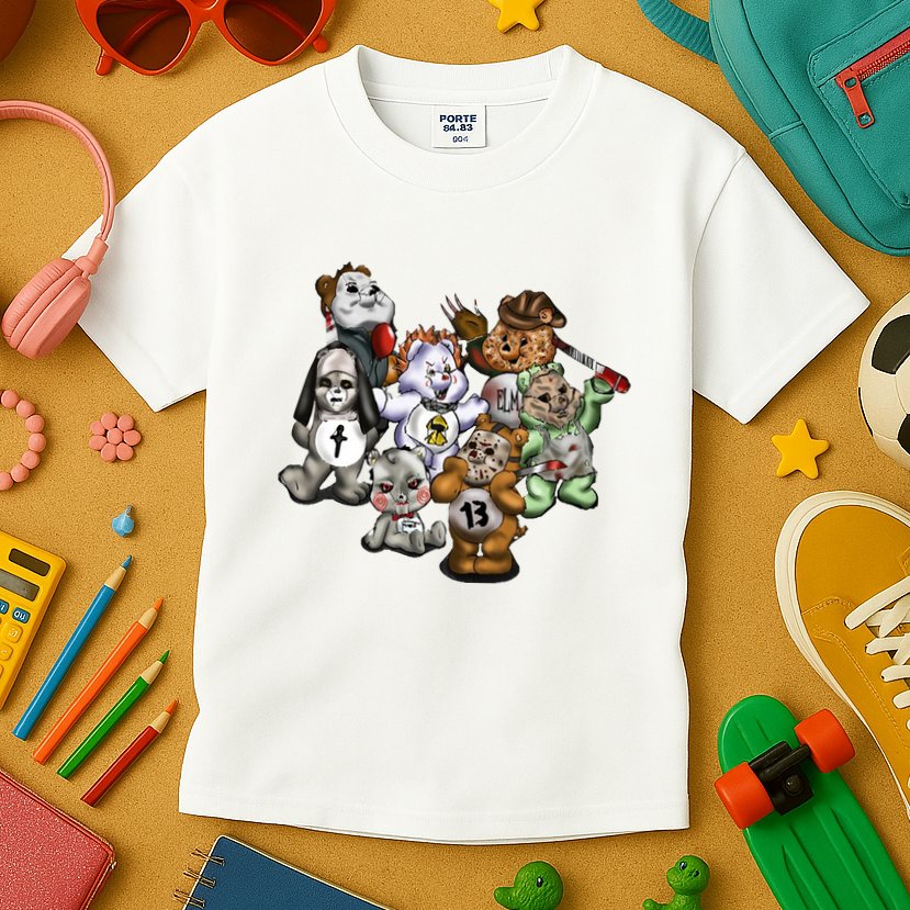 Scare Bears Halloween Creepy Kids T-Shirt