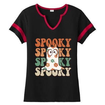 Spooky Bingo Happy Heelerween Halloween Bingo Boo Trick Or Treat Ladies Halftime Notch Neck Tee