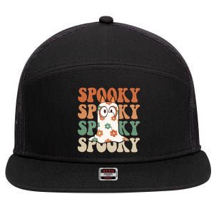 Spooky Bingo Happy Heelerween Halloween Bingo Boo Trick Or Treat 7 Panel Mesh Trucker Snapback Hat