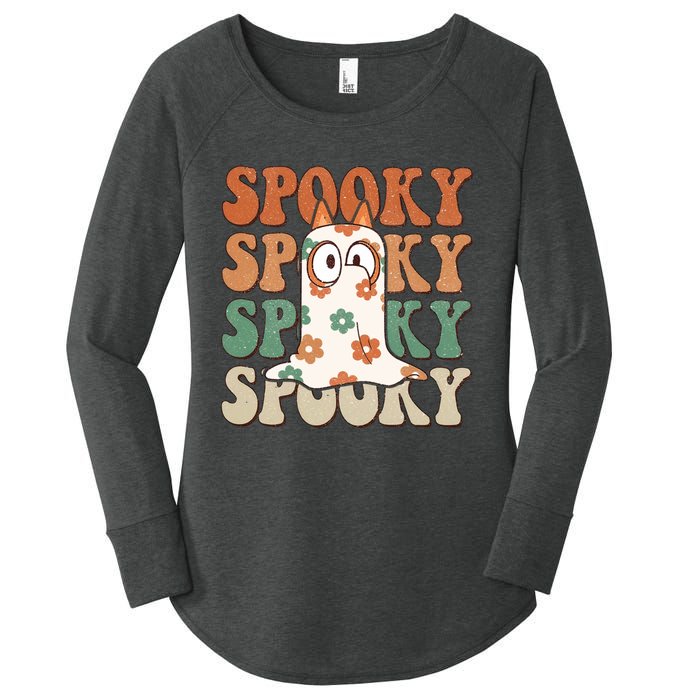 Spooky Bingo Happy Heelerween Halloween Bingo Boo Trick Or Treat Women's Perfect Tri Tunic Long Sleeve Shirt