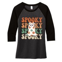 Spooky Bingo Happy Heelerween Halloween Bingo Boo Trick Or Treat Women's Tri-Blend 3/4-Sleeve Raglan Shirt