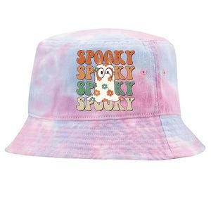 Spooky Bingo Happy Heelerween Halloween Bingo Boo Trick Or Treat Tie-Dyed Bucket Hat