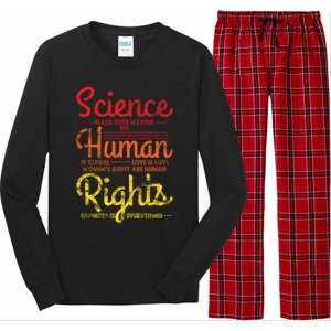 Science Blm Hu Rights Black Lives Pride Kindness Gift Long Sleeve Pajama Set