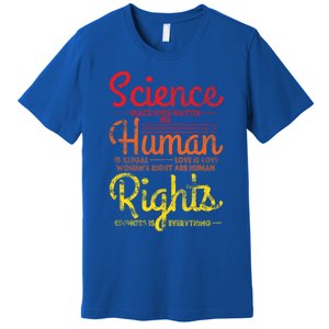 Science Blm Hu Rights Black Lives Pride Kindness Gift Premium T-Shirt