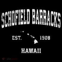 Schofield Barracks Hawaii Hi Vintage Established Sports Design Long Sleeve Shirt