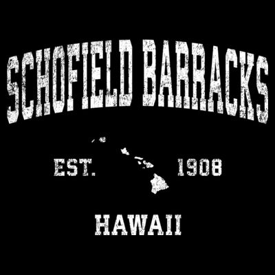 Schofield Barracks Hawaii Hi Vintage Established Sports Design T-Shirt