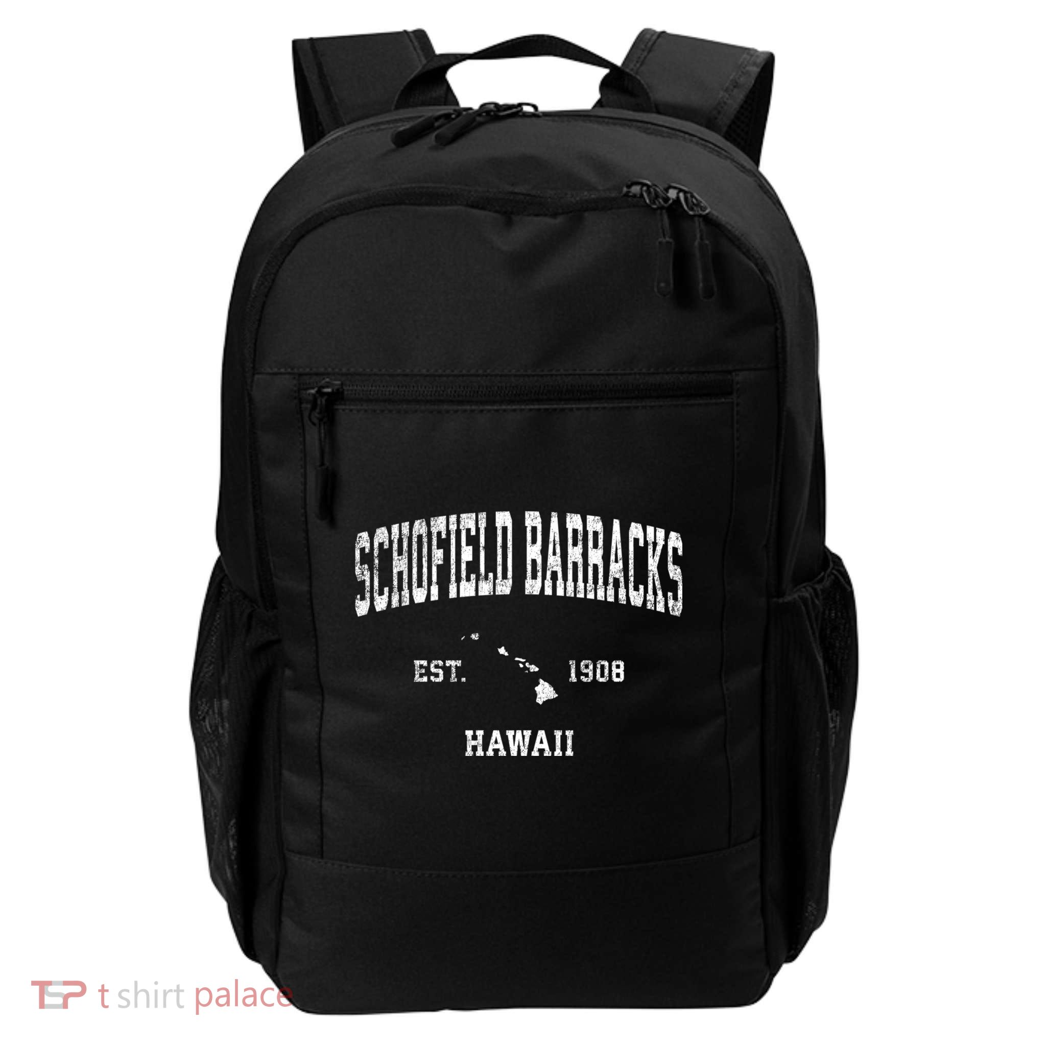 Schofield Barracks Hawaii Hi Vintage Established Sports Design Backpack