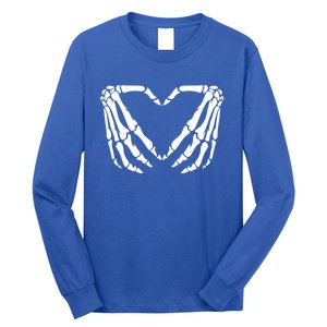 Skeleton Bones Hands Love Heart Hand Sign Gesture Cute Gift Long Sleeve Shirt