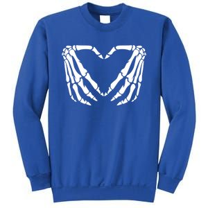 Skeleton Bones Hands Love Heart Hand Sign Gesture Cute Gift Sweatshirt