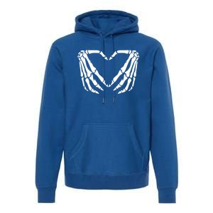 Skeleton Bones Hands Love Heart Hand Sign Gesture Cute Gift Premium Hoodie