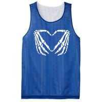 Skeleton Bones Hands Love Heart Hand Sign Gesture Cute Gift Mesh Reversible Basketball Jersey Tank