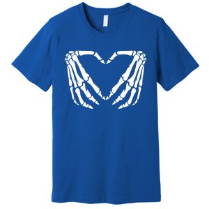 Skeleton Bones Hands Love Heart Hand Sign Gesture Cute Gift Premium T-Shirt