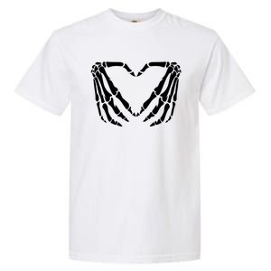 Skeleton Bones Hands Love Heart Hand Sign Gesture Cute Gift Garment-Dyed Heavyweight T-Shirt