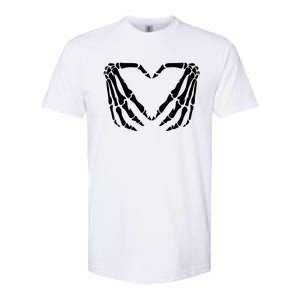 Skeleton Bones Hands Love Heart Hand Sign Gesture Cute Gift Softstyle CVC T-Shirt