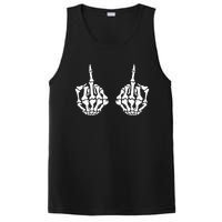 Skeleton Bones Hands Middle Finger Rude Funny Sarcastic PosiCharge Competitor Tank