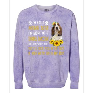 Sunflower Basset Hound Mom Mothers Day Dog Mom Gift Colorblast Crewneck Sweatshirt