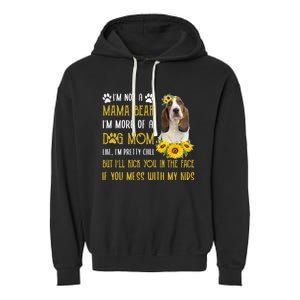 Sunflower Basset Hound Mom Mothers Day Dog Mom Gift Garment-Dyed Fleece Hoodie