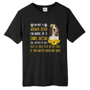 Sunflower Basset Hound Mom Mothers Day Dog Mom Gift Tall Fusion ChromaSoft Performance T-Shirt