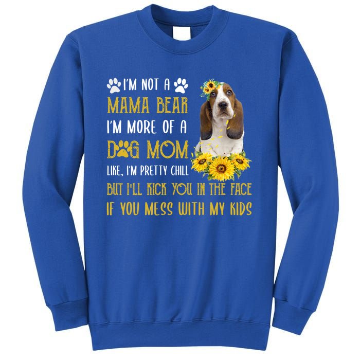 Sunflower Basset Hound Mom Mothers Day Dog Mom Gift Sweatshirt