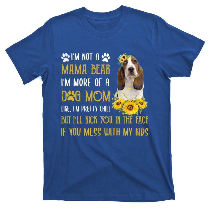 Sunflower Basset Hound Mom Mothers Day Dog Mom Gift T-Shirt