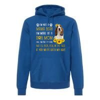 Sunflower Basset Hound Mom Mothers Day Dog Mom Gift Premium Hoodie